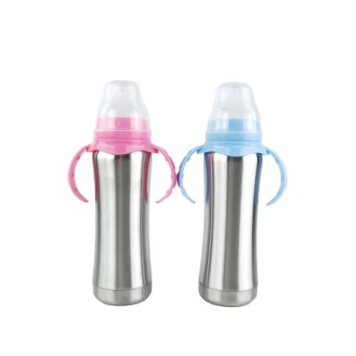 China Leakproof Children Double Wall Vacuum Insulation Sippy Bottle Vacuum Tumbler 8oz Tumbler 8oz Stainless Steel Child Sippy Cup for sale