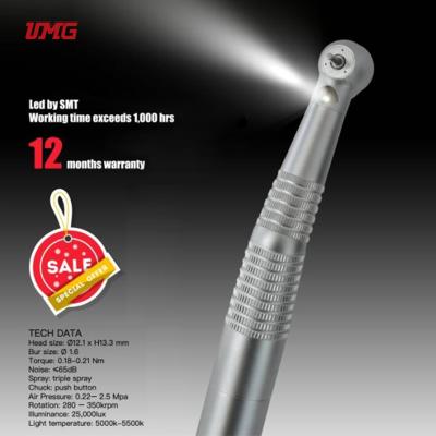 China High Speed Handpiece Dental Equipment Dental Supplier 4 Hole Regional Push Button With Led Light for sale