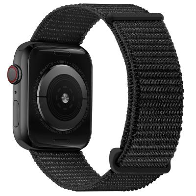 China Fabric 38mm 40mm 42mm 44mm Nylon Braided Fashion Sports Watch Band Strap For Apple Watch for sale