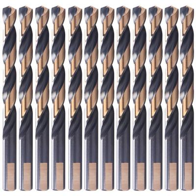 China Metal Drilling HSS Black and Gold Coated Twist Drill Bits, Metal Drill, Ideal for Drilling on mild Steel, Copper, Aluminum, Zinc Alloy etc for sale