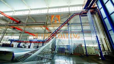 China Modulärer Aufbau Schnelle Farbwechsel Automatische Pulverbeschichtungslinie für Aluminiumlegierungsoberflächen zu verkaufen