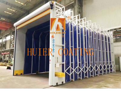 Chine Ligne de peinture électrostatique avancée avec système de purification de circulation de rideau d'huile pour machines d'ingénierie à vendre