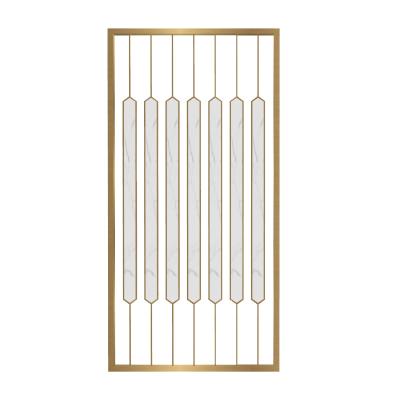China Transitional Light Luxury Simple Metal Porch Block Wall Living Room Bedroom Living Room Screen Custom Stainless Steel Decoration for sale