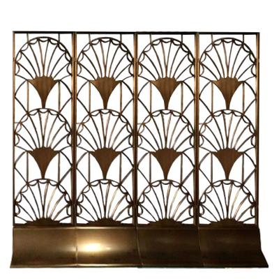 China Art Decor Outdoor Decorative Design Fixed Metal Glass Screens Room Dividers Aluminums Screen Porch Panels Divides Application for sale