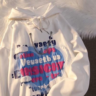 China European and American style women's spring and autumn thin hooded lazy wind lovers' anti-pilling coat for sale