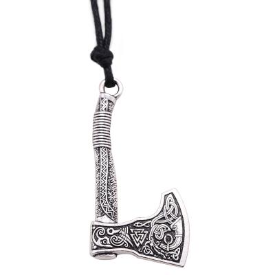 China Customized FASHIONABLE North Norse Pirate Viking Hatchet Pendant Necklace Europe Hatchet Metal For Men for sale
