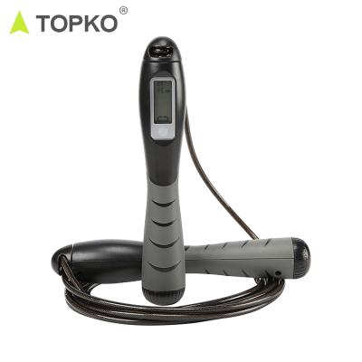 China TOPKO Fitness Grip High Speed Digital Smart Speed Rope Weighted Jump Rope Counter for sale