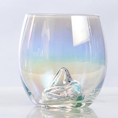 China Lead Free Competitive Price Unique Water Glass Mug Double Set Whiskey Glass Mug for sale