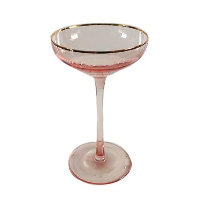 China Fancy lead-free Champagne Glasses Cocktail Glass Factory direct sales long stem set for sale