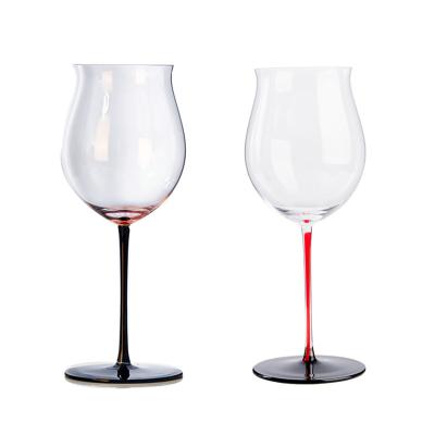 China Wholesale Ultra Thin Crystal Clear Custom Goblet Wine Glass Bottle From Factory Price Lead Free for sale