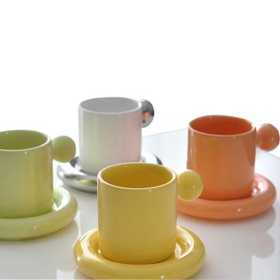 China Viable Manufacturer Wholesale Reusable Travel Ceramic Iced Coffee Mugs for sale