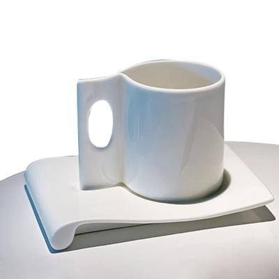 China Wholesale Lead Free Minimalist Manufacturer Round Square Cup Coffee Mug Set for sale