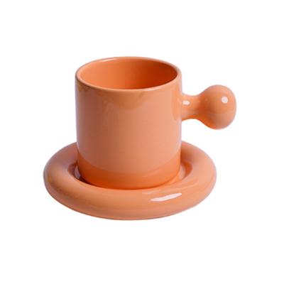 China Online Wholesale Viable Burning High Temperature Reusable Travel Ceramic Iced Coffee Mugs for sale