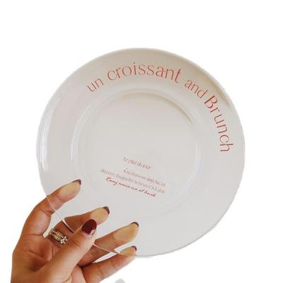 China Side sauce dish divided by minimalistic transparent cute pattern at factory wholesale price for sale