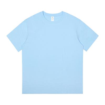China Anti-wrinkle short sleeve print on demend heavyweight combed compact Siro spun cotton men's T-shirt for sale
