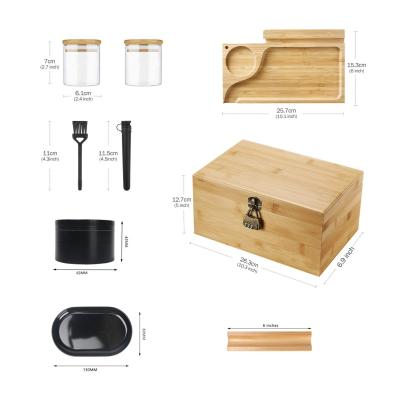 China Caixinha Natural de Bambú com bandeja Caixa de charutos para Homens logotipo de presente e cor personalizável à venda