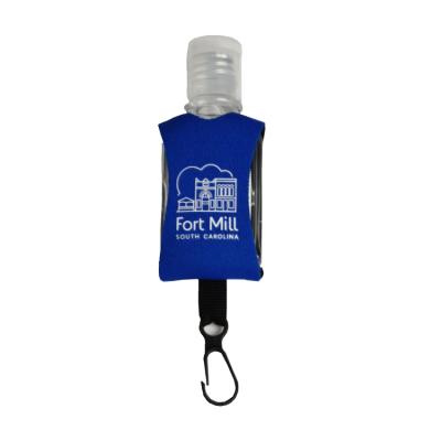 China Promotion Hand Sanitizer Eco-Friendly Sleeve Customized Neoprene Hand Sanitizer Key Chain Holder for sale