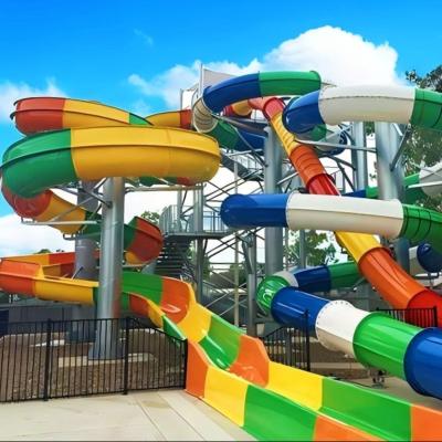 China Outdoor Small Swimming Pool Fiberglass Water Slide for Water Park for sale