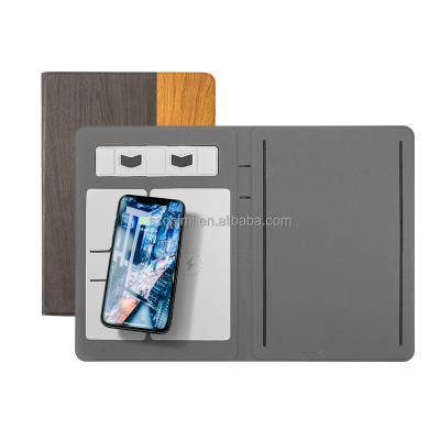 China Deboss New Arrival Custom Logo Fast Speed 6000 mAh Fast Charging And Wireless Charging A6 Power Bank Notebook for sale