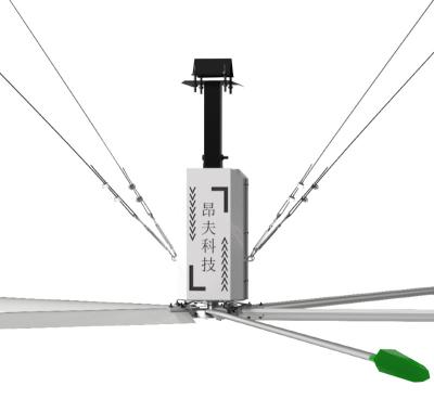 China Factory Augfu Fans Hvls Industrial High Volume Fan Ceiling Ventilation HVLS Large Low Speed Fan for sale