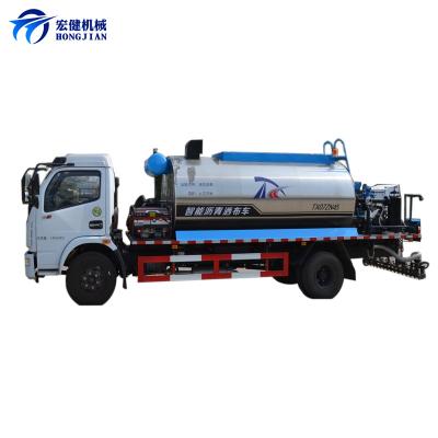 China Construction works 6 Ton Intelligent Type Asphalt Distributor Truck Bitumen Distributor With SIEMENS PLC Control For Sale for sale