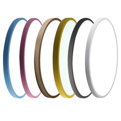 China Nordic modern minimalist led ultra-thin lamp round color highlight ceiling lamp bedroom living room aisle rectangular lighting for sale