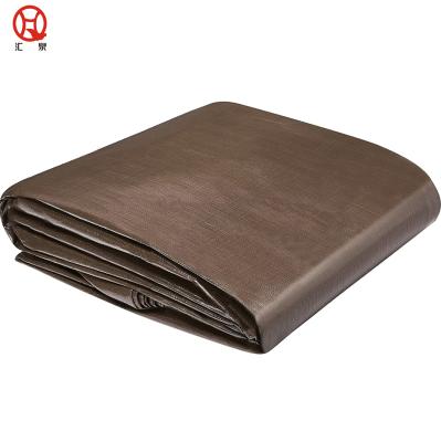 China Universal Double Faced 10*10ft 0.4mm Thickness Heavy Duty Brown Tarpaulin Cover for sale