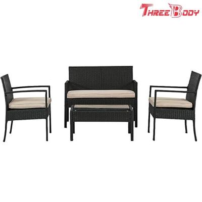 China Tabla y sillas al aire libre de mimbre de patio de la rota de los muebles del jardín con los amortiguadores en venta
