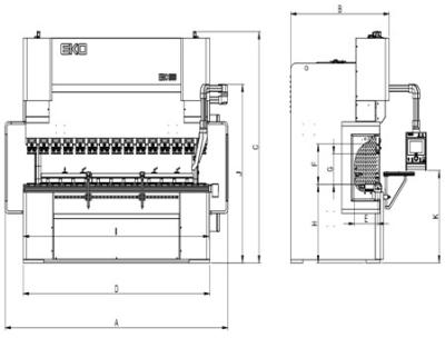 Cina 125T/3200 6+1 asse Piegatrice manuale CNC pressa piegatrice EHC8025 in vendita