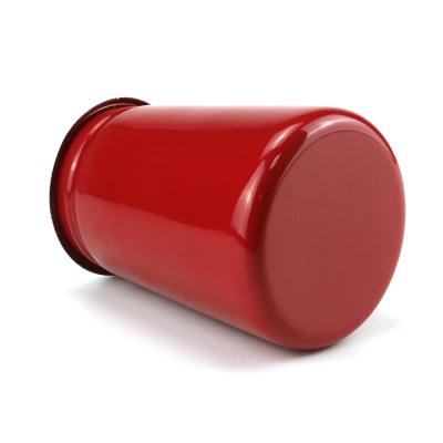 China Sustainable Factory Price 0.6L Enamel Coffee Can Storage Bottle for household Body Metal Customized for sale