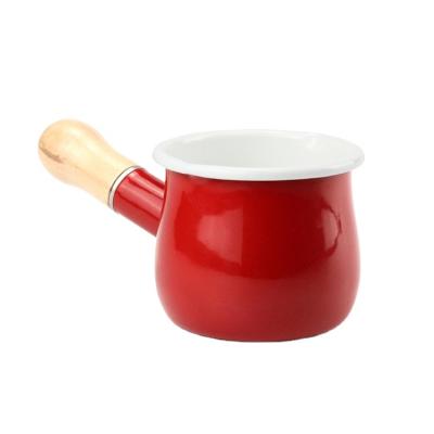 China Sustainable New Hot Product Pot Cookware Set Kitchenware Enamel Milk Pan enamel pan for sale