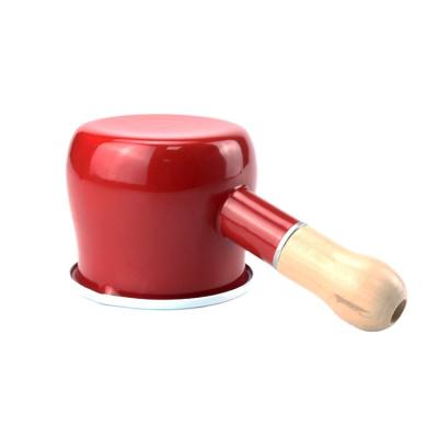 China Sustainable Top Quality Paint Enamel Coated Cookware Small Milk Pan enamel pan for sale
