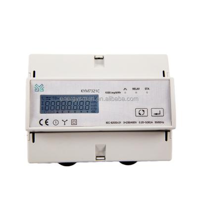 China tuya three phase smart wifi prepaid energy meter KYM7321C for sale