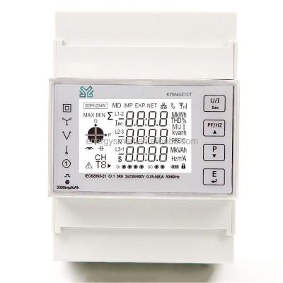 China three phase wifi CT connect LCD display tariff digital multimeter electric meter multi tuya KYM4321CT for sale