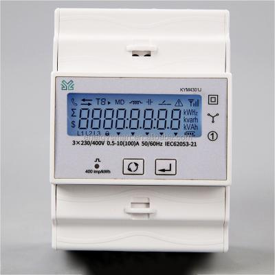 China Modbus RS485 100A KYM4301J Multi Tariff Energy Meter Electric Meter Three Phase Electricity Meter for sale
