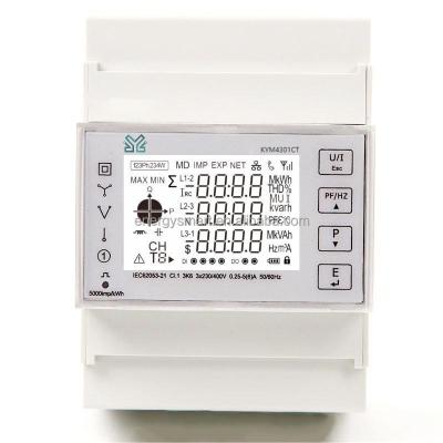 China Modbus RS485 CT Connect LCD Digital Multimeter Three Phase Electrical Meter For Solar Power System KYM4301CT for sale