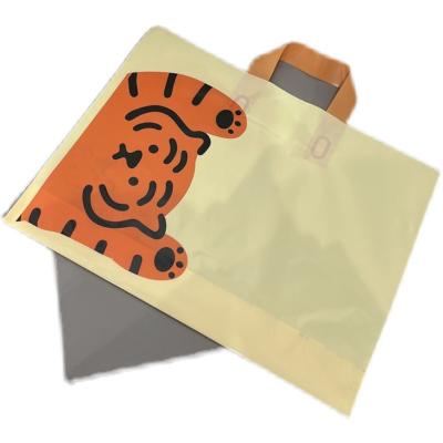 China Recyclable Custom Cheap Wholesale Customized HDPE Shopping Packaging Thank You Die Cut Plastic Handle T-Shirt Bag for sale