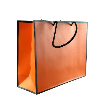 China Recyclable Stock Biodegradable Grocery Shopping Packaging Custom Fast Food Take Away Clothes Packaging Paper Bag for sale