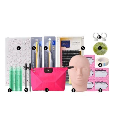 China New Arrival Full Volume Eyelash Extension Training Kits Complete Set New Beginning Lash Kit Set Eyelash Extension Kit for sale