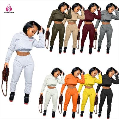 China 2021 Women Breathable Two Letter Sweatsuit Sweaters Outfiit 2 Piece Set Winter Thick Hoodie Set for sale