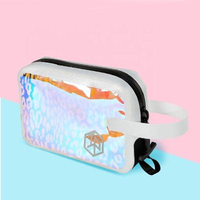 China Water Proof Customized TPU/PVC Clear Rainbow Laser Cosmetic Bag Waterproof Travel Makeup Bag Toiletry Bag for sale