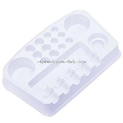 China 12pcs Disposable Tattoo Tray Holder Rack Stand Storage Container for Tattoo Ink and Pigment Permanent Makeup Accessories for sale
