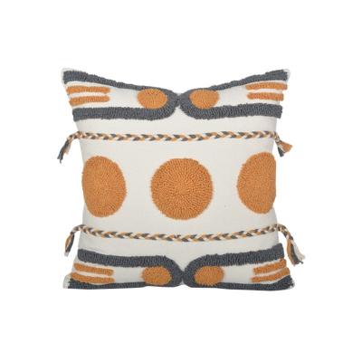 China PORTABLE Tufted Tile Blanket, Woven Colorful Adorning Modern Cushion Covers Neutral Pillow Cases for sale