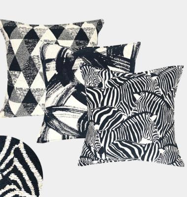 China PORTABLE Decorative Comfortable Hypoallergenic Throw Pillow Covers Square Pattern Zebra Pillow Covers Throw for sale