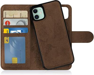 China PU Case Flip Case Mobile Cover Shell For iPhone 11 Magnetic Shell In PU Backrest Leather Phone Cases For Iphone 12 for sale