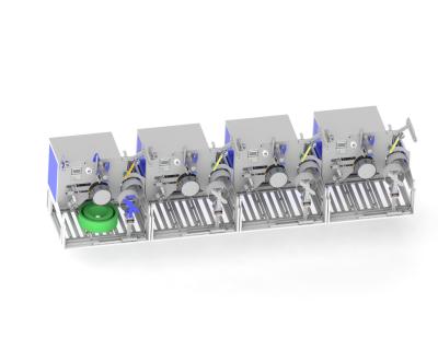 China Polyester PET STRAPPING winder/wrapper MAX80KG per coil friendly used with automatic palletizing system for sale