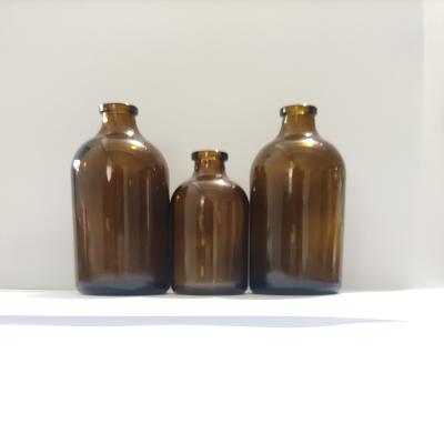 Chine wholesale 20ml 30ml 50ml 100m flacon pharmaceutique en verre de médecine ambre flacons d'injection moulés pour antibiotiques à vendre