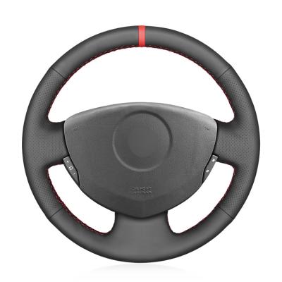 Chine Couture à la main en cuir artificiel marqueur rouge Couverture du volant pour Renault Clio 2 2001-2005 Dacia Sandero 2008-2012 à vendre