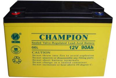 China China Champion Solar GEL Battery 12V90AH NP90-12-G Sealed Lead Acid Sola GEL Battery, Deep Cycle Solar Gel Battery for sale