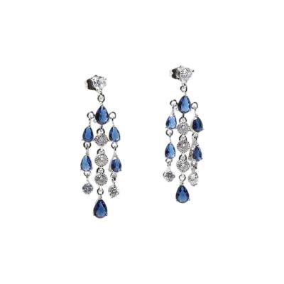 China Fashion TRENDY Jewelry Custom Birthstone Zircon Earrings Wedding Banquet Ruby Boho Earring for sale